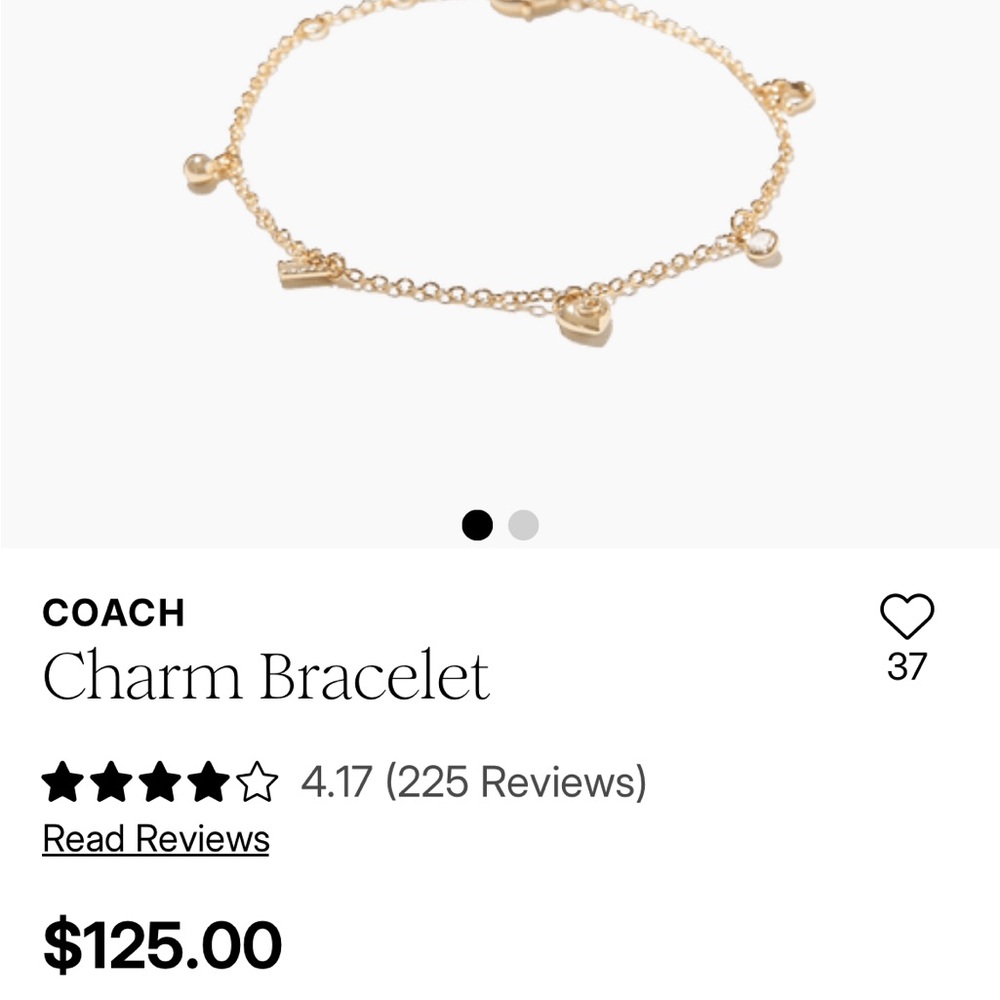 NWT- Coach Gold Charm Bracelet for Women - Picture 4 of 4